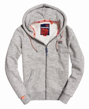 Superdry Orange Label Classic Cipzár Férfi Kapucnis Pulóver Szürke | ARUKG6724